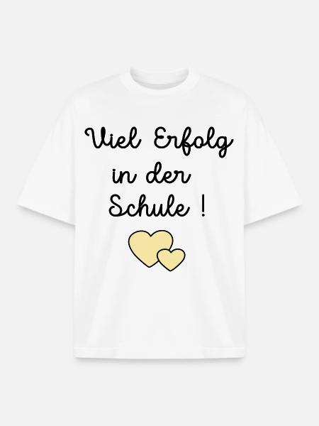 Erfolg Schule Herz - Boxy Heavyweight Unisex Organic T-Shirt von Stanley/Stella - Weiß