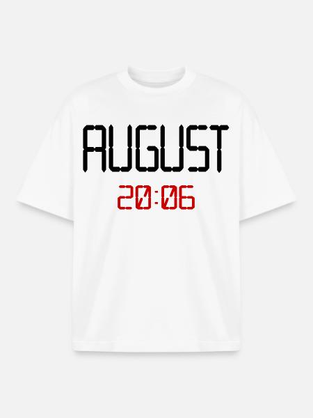August 2006, 20th birthday - Boxy Heavyweight Unisex Organic T-Shirt by Stanley/Stella - white