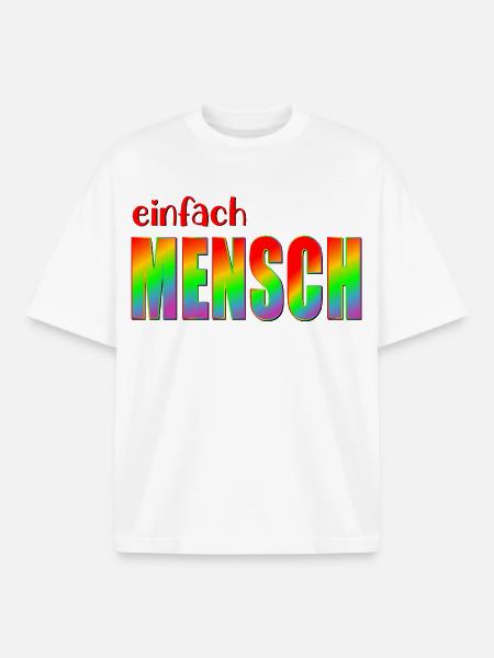 MENSCH INKLUSION VIELFALT - Boxy Heavyweight Unisex Organic T-Shirt von Stanley/Stella - Weiß