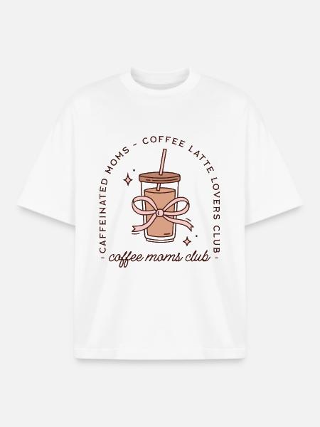 Kaffee-Mama Iced Latte lustige Mutter - Boxy Heavyweight Unisex Organic T-Shirt von Stanley/Stella - Weiß