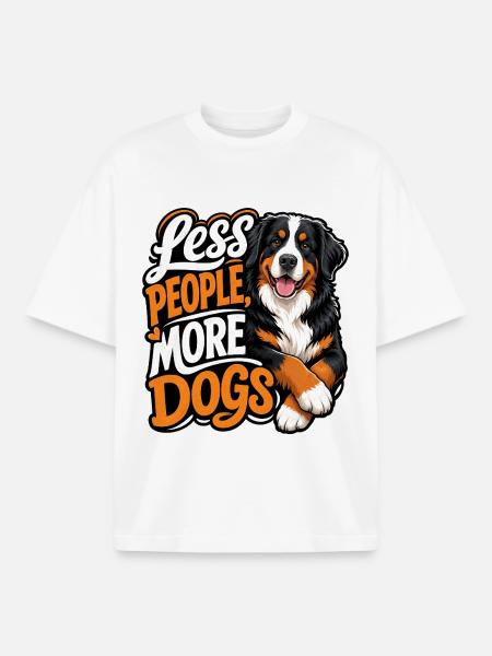 Bernese Mountain Dog - Boxy Heavyweight Unisex Organic T-Shirt by Stanley/Stella - white