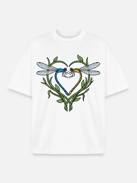 Dragonfly Heart - Boxy Heavyweight Unisex Organic T-Shirt by Stanley/Stella - white