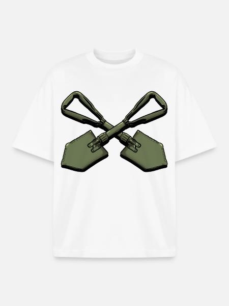 Cruising Tactical Spades Illustration - Boxy Heavyweight Unisex Organic T-Shirt by Stanley/Stella - white