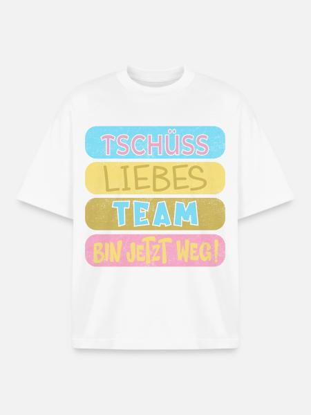 Abschied Liebes Team - Boxy Heavyweight Unisex Organic T-Shirt von Stanley/Stella - Weiß