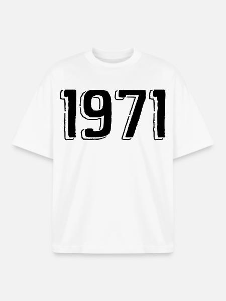 1971 - Boxy Heavyweight Unisex Organic T-Shirt by Stanley/Stella - white