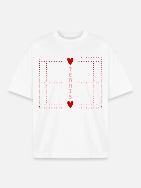 Tennisplatz - Boxy Heavyweight Unisex Organic T-Shirt von Stanley/Stella - Weiß