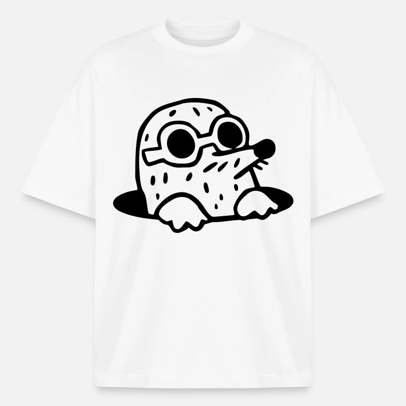 cool Mole - Heavyweight Boxy Unisex T-Shirt by Stanley/Stella - white
