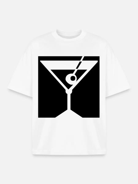 Cocktail - Boxy Heavyweight Unisex Organic T-Shirt by Stanley/Stella - white
