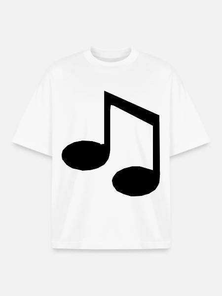 Note de musique - T-shirt unisexe boxy épais biologique Stanley/Stella - blanc