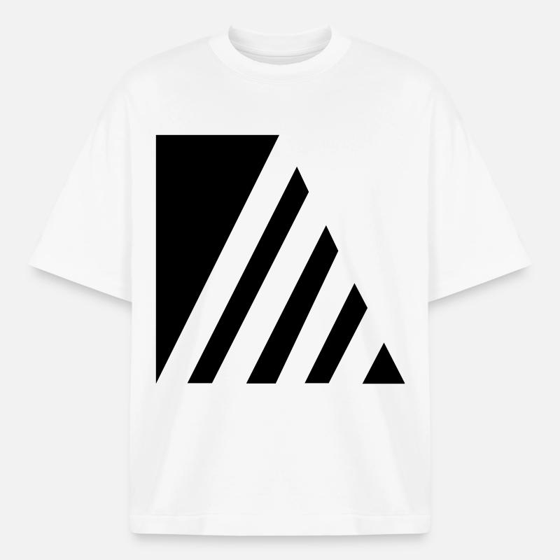 Rayures élégantes - T-shirt unisexe épais coupe boxy Stanley/Stella - blanc