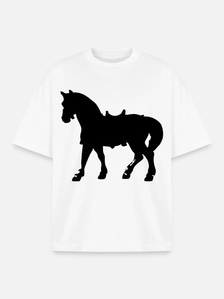 Cheval - T-shirt unisexe boxy épais biologique Stanley/Stella - blanc