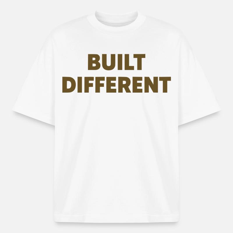 Typographie d’affirmation différente construite - T-shirt unisexe épais coupe boxy Stanley/Stella - blanc