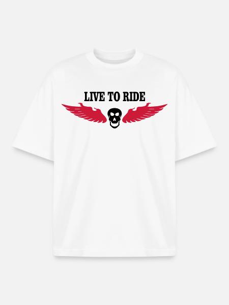 biker - Boxy Heavyweight Unisex Organic T-Shirt by Stanley/Stella - white
