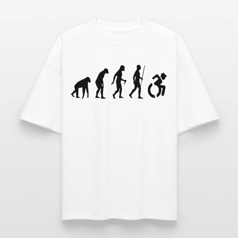 Evolution Rollstuhl. Die Rollstuhl-Evolution * Heavyweight Unisex Boxy T-Shirt von stanley/stella	