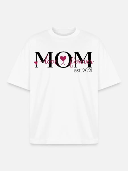 Maman - T-shirt unisexe boxy épais biologique Stanley/Stella - blanc