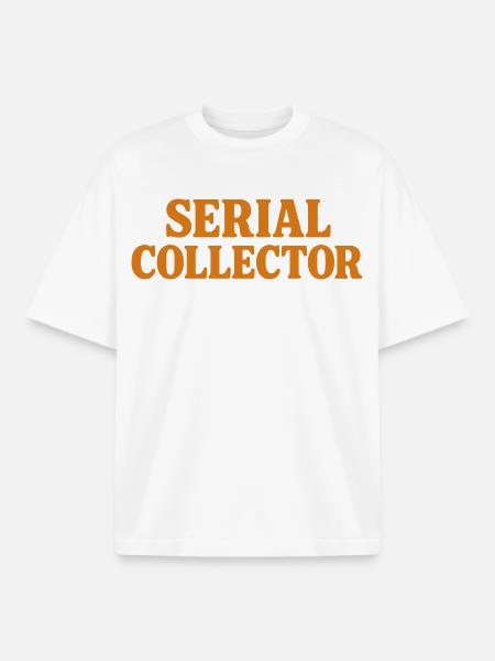 Seriensammler Humor Sammler - Boxy Heavyweight Unisex Organic T-Shirt von Stanley/Stella - Weiß