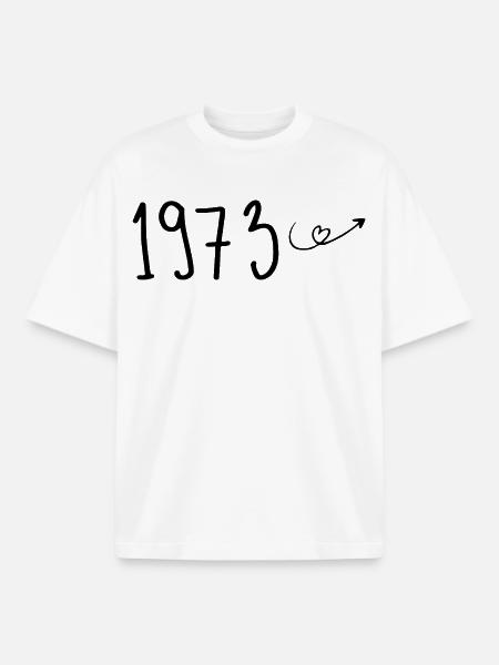 1973 Jubiläum 1973 Retro 1973 - Boxy Heavyweight Unisex Organic T-Shirt von Stanley/Stella - Weiß