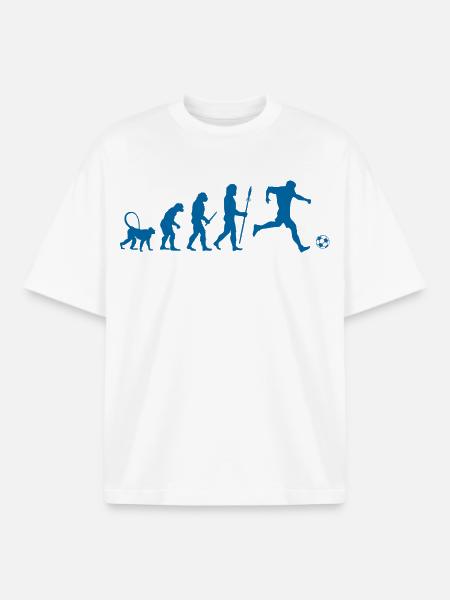 Evolution of a Soccer Player - Boxy Heavyweight Unisex Organic T-Shirt by Stanley/Stella - white