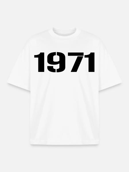 Millésime 1971 - T-shirt unisexe boxy épais biologique Stanley/Stella - blanc