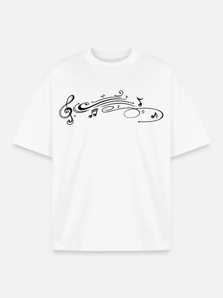Musik, Notenschlüssel, clef - Boxy Heavyweight Unisex Organic T-Shirt von Stanley/Stella - Weiß