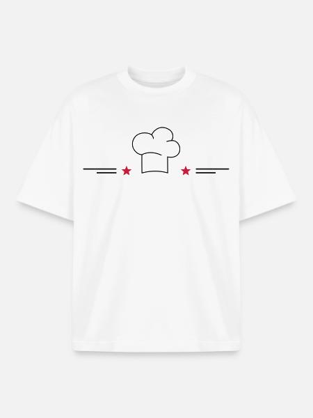 Design for cooking aprons - Boxy Heavyweight Unisex Organic T-Shirt by Stanley/Stella - white