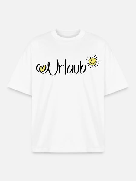 Urlaub - Boxy Heavyweight Unisex Organic T-Shirt von Stanley/Stella - Weiß