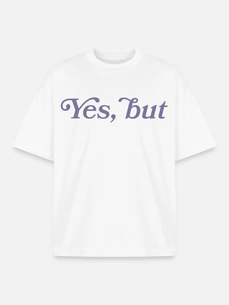 Ja, aber... - T-shirt unisexe boxy épais biologique Stanley/Stella - blanc