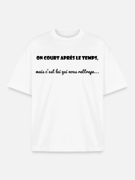 MESSAGE. QUOTES. HUMOR. FUNNY QUOTES - Boxy Heavyweight Unisex Organic T-Shirt by Stanley/Stella - white