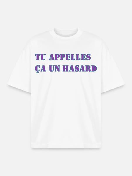 TU APPELLES ÇA UN HASARD - T-shirt unisexe boxy épais biologique Stanley/Stella - blanc