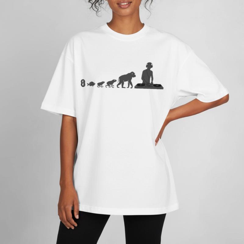 Evolution to DJ Boxy Heavyweight Unisex Organic T-Shirt by Stanley/Stella