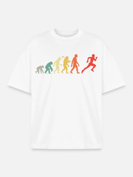 Jogger Evolution für Läufer Jogging - Boxy Heavyweight Unisex Organic T-Shirt von Stanley/Stella - Weiß