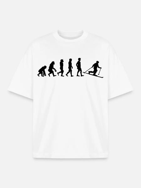 Evolution Telemark - Boxy Heavyweight Unisex Organic T-Shirt von Stanley/Stella - Weiß