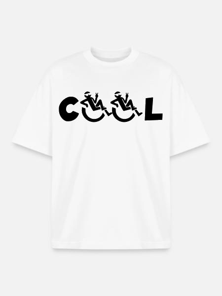 Cooler Rollstuhlfahrer, Cooler Rollstuhlfahrer * - Boxy Heavyweight Unisex Organic T-Shirt von Stanley/Stella - Weiß