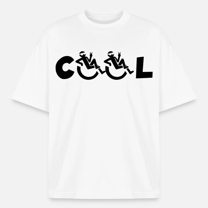 Cooler Rollstuhlfahrer, Cooler Rollstuhlfahrer * - Boxy Heavyweight Unisex Organic T-Shirt von Stanley/Stella - Weiß