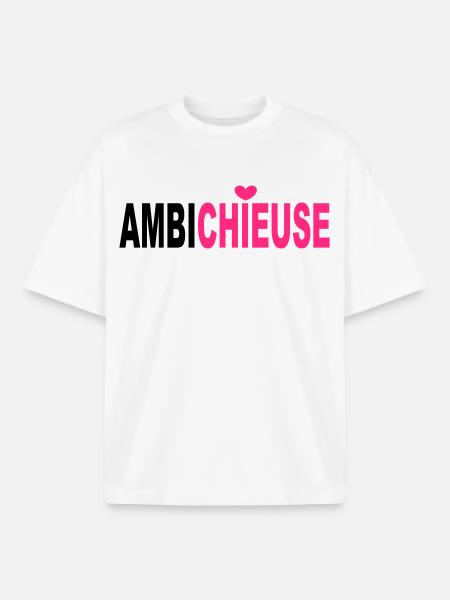 Ambichieuse - T-shirt unisexe boxy épais biologique Stanley/Stella - blanc