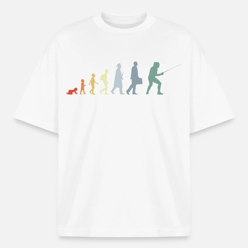 Fencer Evolution - Heavyweight Boxy Unisex T-Shirt by Stanley/Stella - white