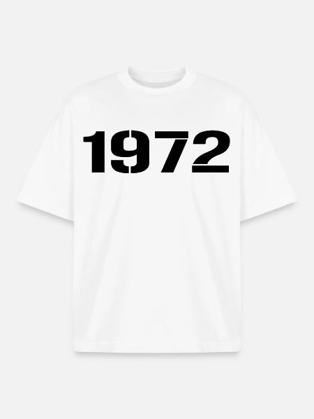 Millésime 1972 - T-shirt unisexe boxy épais biologique Stanley/Stella - blanc