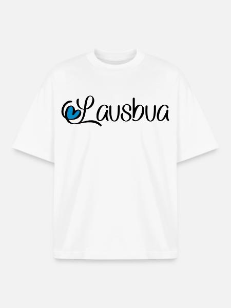 Lausbua - Boxy Heavyweight Unisex Organic T-Shirt von Stanley/Stella - Weiß