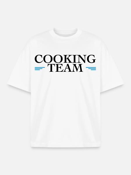 Team Cooking - Boxy Heavyweight Unisex Organic T-Shirt by Stanley/Stella - white