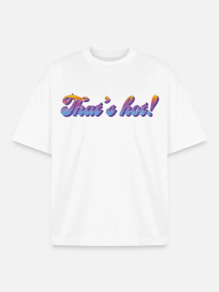 That's hot! – Retro Gradient Style - Boxy Heavyweight Unisex Organic T-Shirt by Stanley/Stella - white