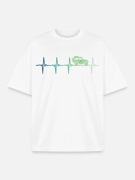 Offroad-4x4 Offroad-Geländefahrzeug - Boxy Heavyweight Unisex Organic T-Shirt von Stanley/Stella - Weiß