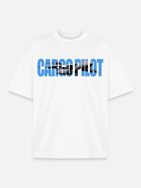 Cargo pilot C-5 - Boxy Heavyweight Unisex Organic T-Shirt by Stanley/Stella - white