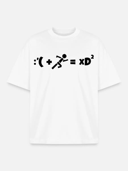 Läufer Formel - Boxy Heavyweight Unisex Organic T-Shirt von Stanley/Stella - Weiß