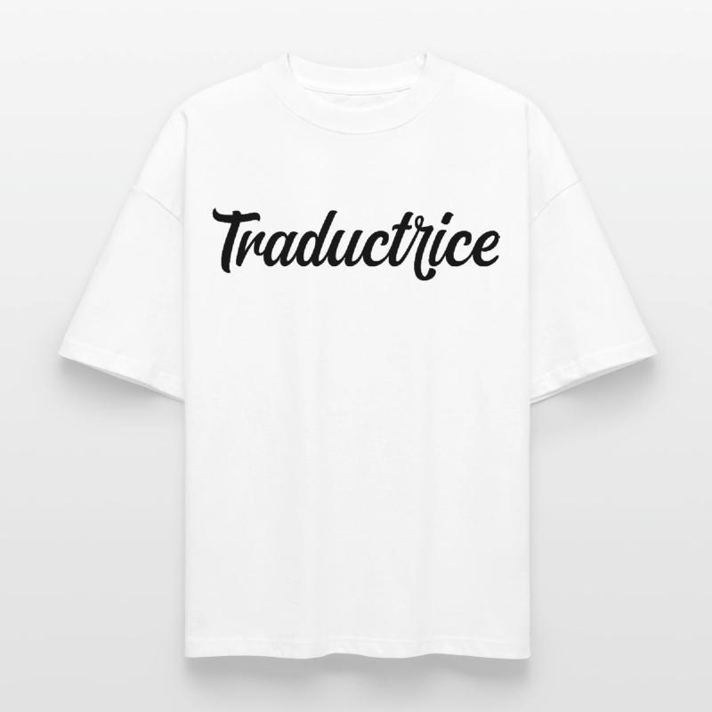 Traductrice Interprète Langues Étrangères Pro T-shirt unisexe boxy épais biologique Stanley/Stella