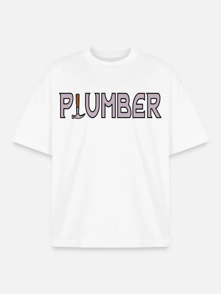 Klempner-Papa - Boxy Heavyweight Unisex Organic T-Shirt von Stanley/Stella - Weiß
