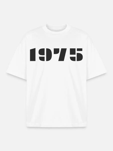 1975 - T-shirt unisexe boxy épais biologique Stanley/Stella - blanc