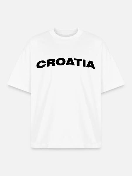 Croatia - Boxy Heavyweight Unisex Organic T-Shirt by Stanley/Stella - white