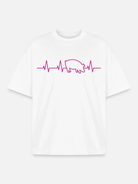 J’aime les cochons - T-shirt unisexe boxy épais biologique Stanley/Stella - blanc
