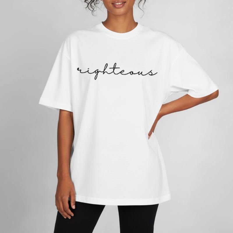 Righteous script Heavyweight Boxy Unisex T-Shirt by Stanley/Stella