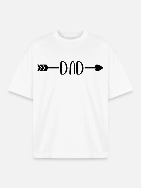 Dad - Boxy Heavyweight Unisex Organic T-Shirt by Stanley/Stella - white